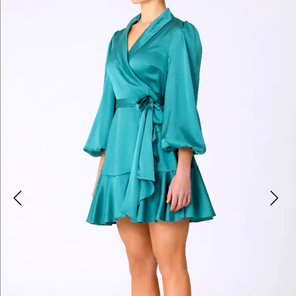 Kennedy Long Sleeve Wrap Mini Dress